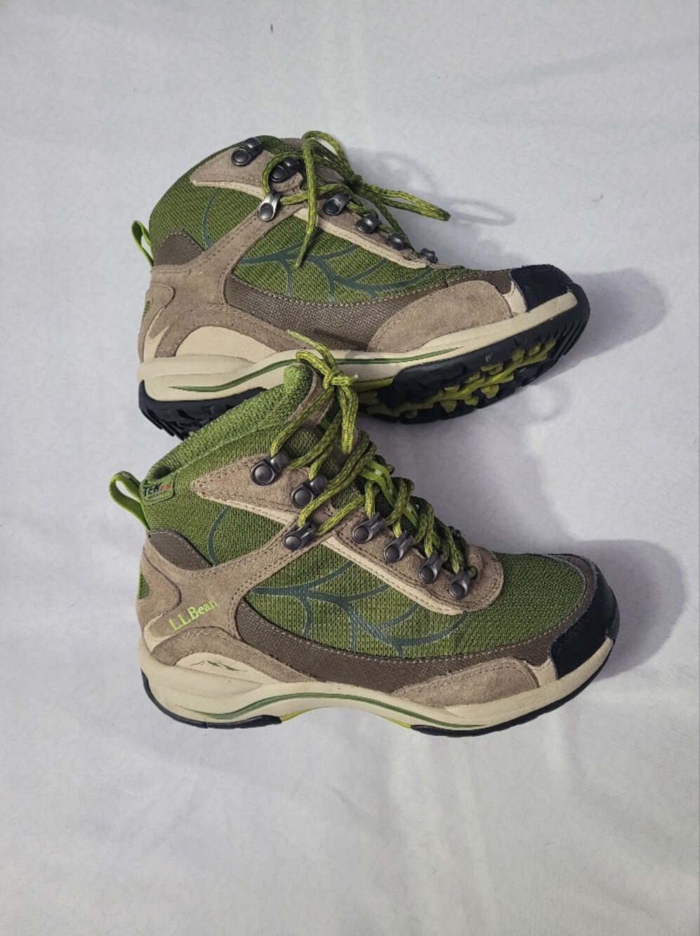 L.L. Bean Women's Olive Green and Tan Trail Hiking Shoes